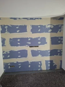 Trockenbau Schallschutzwand im Innenausbau einer Wohnung