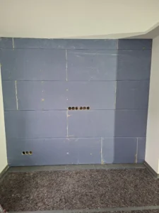 Schallschutzwand mit OSB Beplankung und Dämmwolle